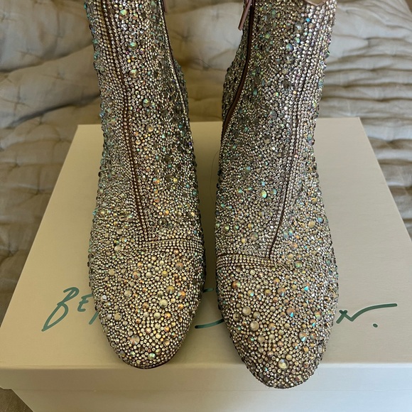 Betsy Johnson  Crystal-Embellished Ankle Boots - Picture 1 of 10